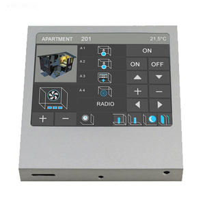 KNX room controller with touch screen, Touch_IT-V-SMART SAE, with display, flush mount, aluminium eloxiert , Ref. 22410500