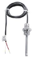 Temperature probe for temperature sensor, ESTF PT1000 50mm PVC, immersion probe, PT1000, PVC cable, Ref. 90100008