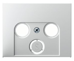 Centre plate for aerial socket 2- and 3-hole polar white, glossy