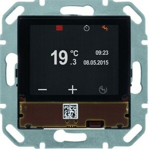 KNX temperature controller with TFT display and integrated bus coupler
