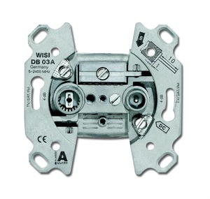 Satellite co-axial outlets, 2 connectors/dead-end feeder 