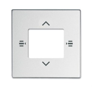 Cover plate for control element, 6 fold. Aluminium silver. Busch-Installation bus KNX.