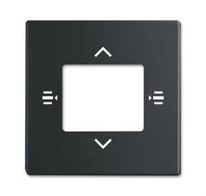 Cover plate for control element, 6 fold. Black mat. Busch-Installation bus KNX.