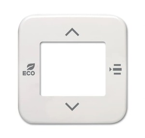 Cover plate for room temperature controller or room temperature controller with CO2/moisture.