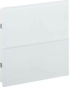 KNX push button 2 rockers, with status LED, without icon, serie ROSA Crystal, white, Ref. INT-RCS1-0200B0