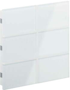 KNX push button 6 rockers, with status LED, without icon, serie ROSA Crystal, white, Ref. INT-RCS3-0200B0