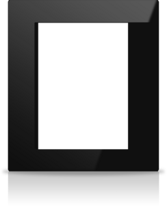 Simple frame, serie MONA, black, Ref. MN-B-FB1