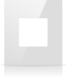 Simple frame, serie MONA, white, Ref. MN-W-FMI2