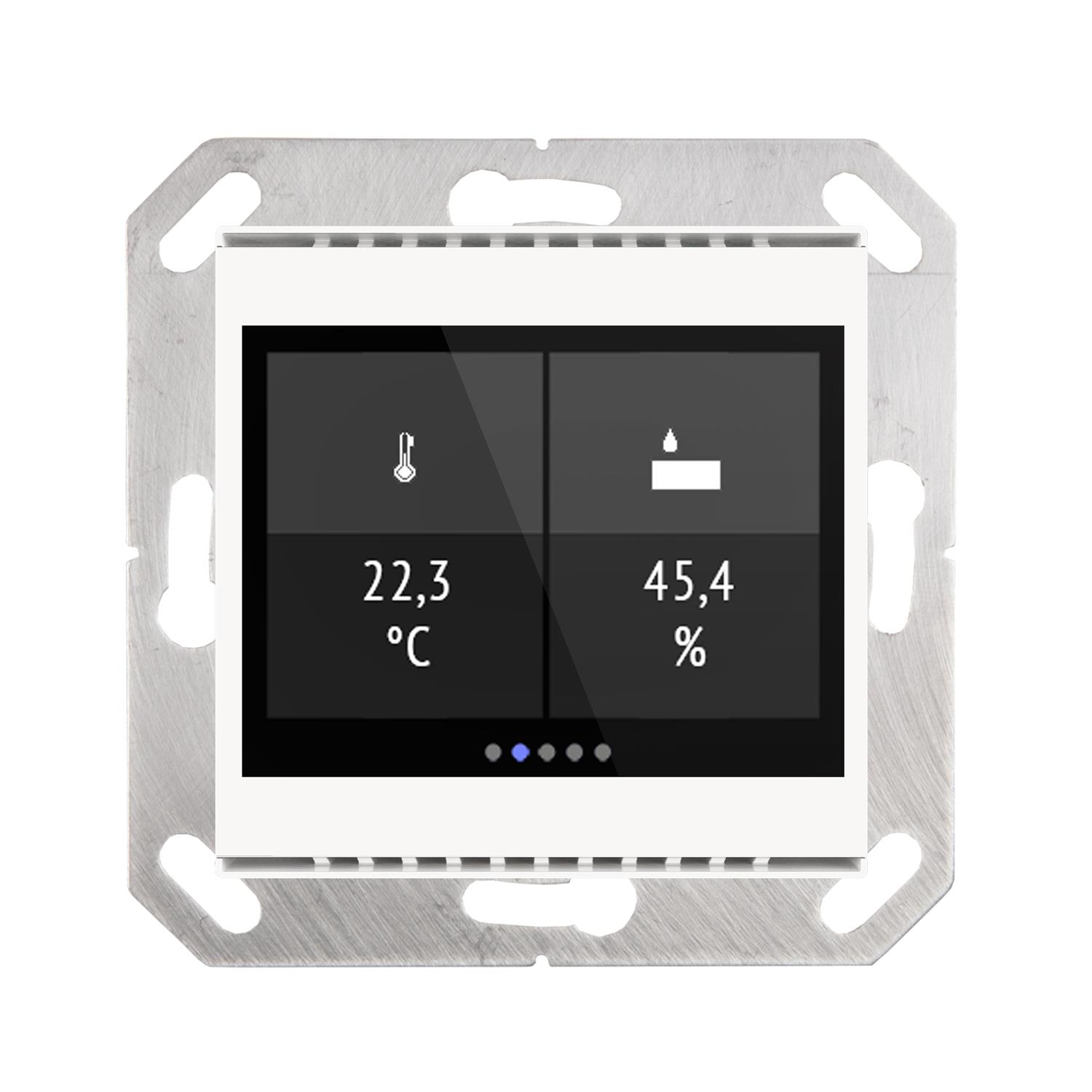Room controller Cala Touch KNX T with temperature and humidity sensor