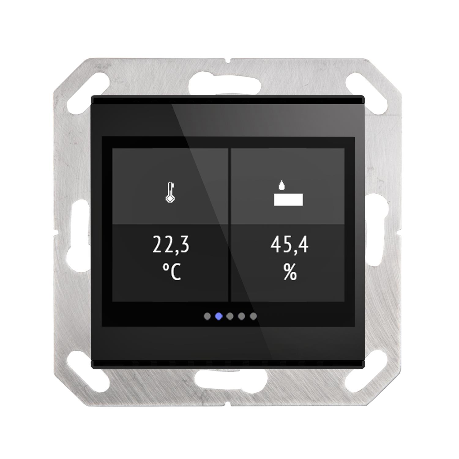 Room controller Cala Touch KNX T with temperature and humidity sensor