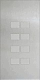 KNX push button 8 rockers, serie LARGHO, aluminium (raised), Ref. 60601-1121-09-0B