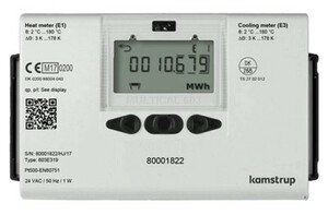 KNX cooling and heat meter, Kamstrup, Qn=1,5m³/h, DN15, white, Ref. 84823