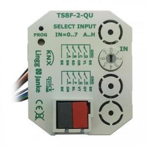 KNX universal interface, TS8F-2-QU, 8 inputs, potential free, for switch wall box, serie QUICK, Ref. Q77882