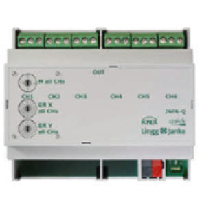 KNX shutter actuator, J6F10-Q, 6 channel shutter, 10A, DIN rail, serie QUICK, Ref. Q79438