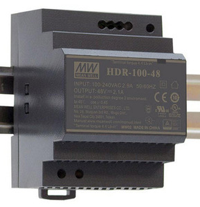 Power supply, 15V, 6.5A, 97.5W, DIN rail, Ref. HDR-100-15N