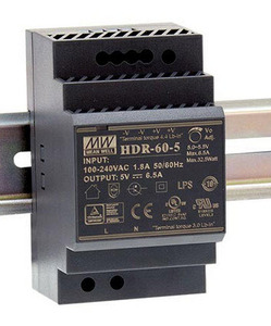 Power supply, 48V, 1.25A, 60W, DIN rail, Ref. HDR-60-48