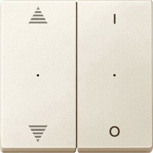 Rockers for 2-gang push-button module with up/down arrow and 1/0 imprint polar white