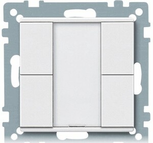 Push-button, 2-gang plus, polar white, system M