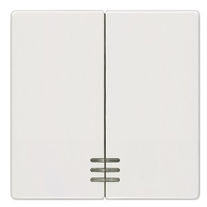 DELTA i-system titanium white Rocker switch with window for Series/double two-way switch 55x 55 mm