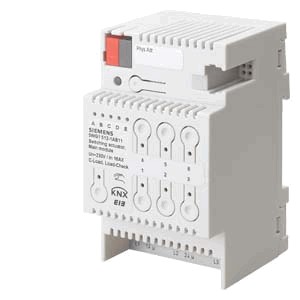 KNX switching actuator, 3 binary outputs, 230VAC, 16A, 200µF C-load, DIN rail, Ref. 5WG1 512-1AB11