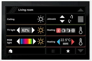 pureKNX-Line7  7`` touch panel with glass surface